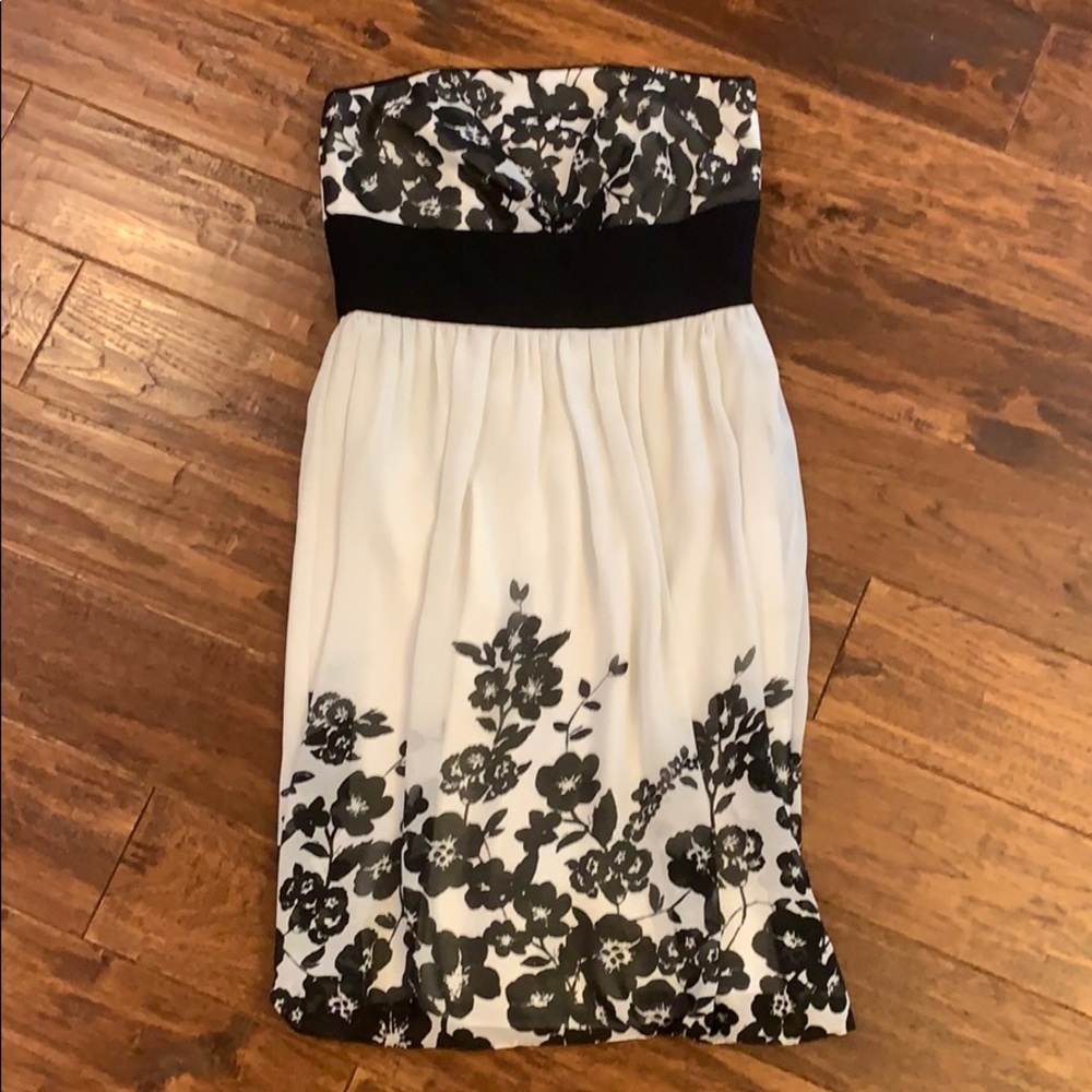 WHBM strapless semi formal dress
